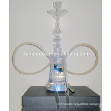 GH063-LT clear glass hookah shisha/nargile/water pipe/with led light